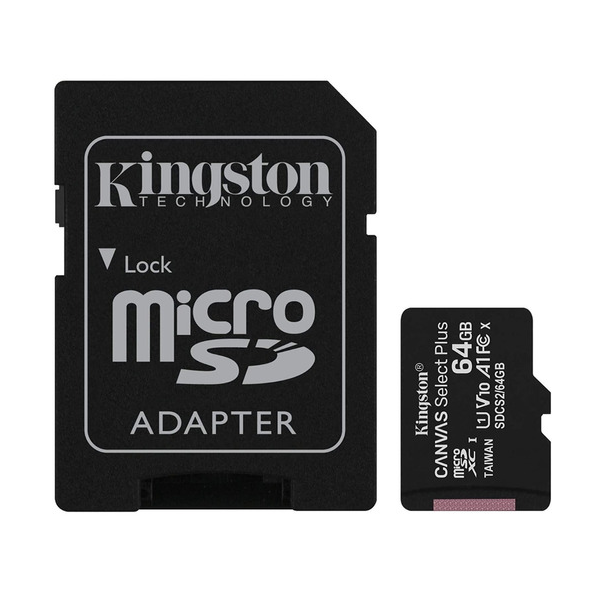 MEMORIA MICRO SD 64GB KING 100mB/s C10 SDCS2/64GB - Barrios Computación